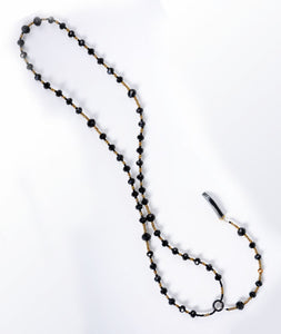 Crystal Black Horn Necklace