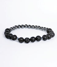 Load image into Gallery viewer, 2-Faced Black/Hematite Bracelet