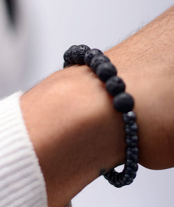 2-Faced Black/Hematite Bracelet