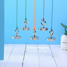 Load image into Gallery viewer, Fishing Magnet with Lifting Ring Magnetic Retrieving Lake Treasure Hunt Collects