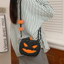 Load image into Gallery viewer, 2023 Halloween Bags Funny Pumpkin Cartoon Shoulder Crossbody Bag With Bat Personalized Creative Female Bag