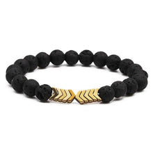 Load image into Gallery viewer, Purple Arrow Men and Women Natural Stone Bracelet Volcanic Stone Magnet Bracelet