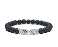 Load image into Gallery viewer, Purple Arrow Men and Women Natural Stone Bracelet Volcanic Stone Magnet Bracelet