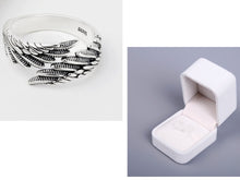 Load image into Gallery viewer, Love Couple Plain Silver Ring Angel Wings