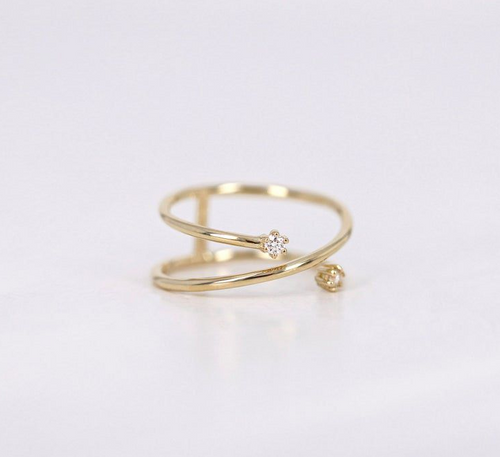 Zircon Flower Ring Women Fashion Ins Ring