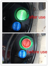 Load image into Gallery viewer, Fit 2013-2017 Dodge Ram Magnetic Aluminum Fuel Gas Caps &amp; DEF Caps Blue Set