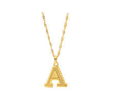 Load image into Gallery viewer, 26 letters gold-plated pendant necklace