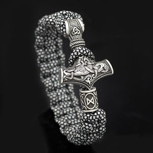 Vintage Thor's Hammer Braided Bracelet
