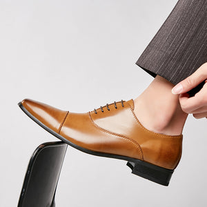 Business Leather Shoes Men's Three Leather Men's Single Shoes Casual