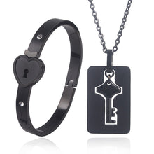 Load image into Gallery viewer, Titanium Steel Couple Love Lock, Bracelet, Key Set, Necklace