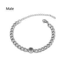 Load image into Gallery viewer, Titanium Steel Men And Women Personalized Photo Projection Custom Family Gathering Pet Couple Birthday Memory Bracele
