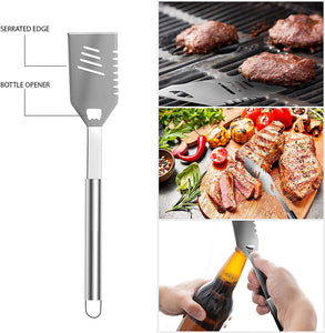 16-piece Luxury Stainless Steel Barbecue Tool Set