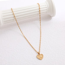 Load image into Gallery viewer, Simple Women&#039;s Heart Letter Necklace Love Pendant Clavicle Chain