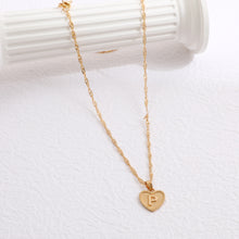 Load image into Gallery viewer, Simple Women&#039;s Heart Letter Necklace Love Pendant Clavicle Chain