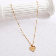 Load image into Gallery viewer, Simple Women&#039;s Heart Letter Necklace Love Pendant Clavicle Chain