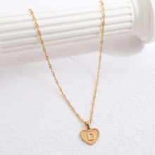 Load image into Gallery viewer, Simple Women&#039;s Heart Letter Necklace Love Pendant Clavicle Chain