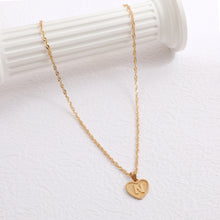 Load image into Gallery viewer, Simple Women&#039;s Heart Letter Necklace Love Pendant Clavicle Chain