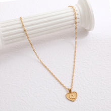 Load image into Gallery viewer, Simple Women&#039;s Heart Letter Necklace Love Pendant Clavicle Chain