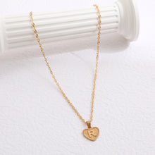 Load image into Gallery viewer, Simple Women&#039;s Heart Letter Necklace Love Pendant Clavicle Chain