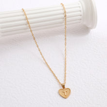 Load image into Gallery viewer, Simple Women&#039;s Heart Letter Necklace Love Pendant Clavicle Chain