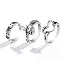 Load image into Gallery viewer, Hot Selling Creative Personality Butterfly 2-Piece Set Ins Same Punk Style Couple Ring