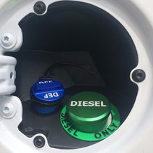 Load image into Gallery viewer, Fit 2013-2017 Dodge Ram Magnetic Aluminum Fuel Gas Caps &amp; DEF Caps Blue Set