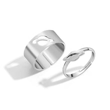 Load image into Gallery viewer, Hot Selling Creative Personality Butterfly 2-Piece Set Ins Same Punk Style Couple Ring
