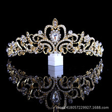Load image into Gallery viewer, Atmospheric Bridal Crown Exquisite Rhinestone Luxury Crown Headband Wedding Dress Accessories Bridal Wedding Headgear