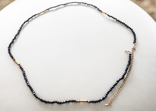 Load image into Gallery viewer, Crystal Black + Gold Waist Chain
