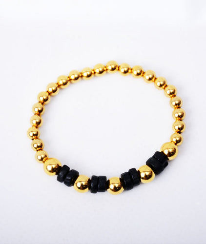 Black Blend 925 Gold Bracelet