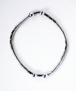 Tiny Silver Steel Bracelet "Posh Series"