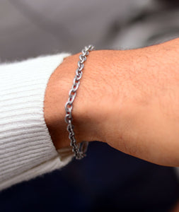 Silver Chain Steel Bracelet