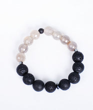 Load image into Gallery viewer, Lava + Grey Glossy Stoned Bracelet