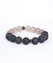 Load image into Gallery viewer, Lava + Grey Glossy Stoned Bracelet