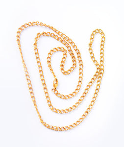 Gold Steel Chain Necklace