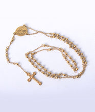 Load image into Gallery viewer, Gold Rosary Necklace