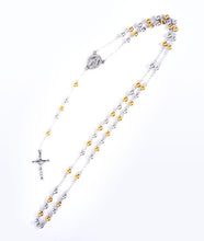 Load image into Gallery viewer, Silver/Gold Rosary Necklace