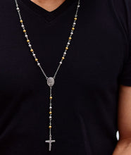 Load image into Gallery viewer, Silver/Gold Rosary Necklace