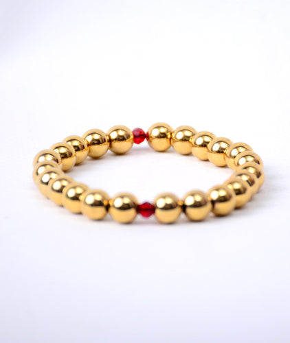 Sterling Gold + Red Ruby