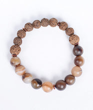 Load image into Gallery viewer, 2-Faced Brown Lava Bracelet