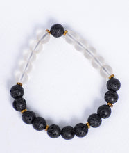 Load image into Gallery viewer, 2-Faced Lava / White Onyx Bracelet