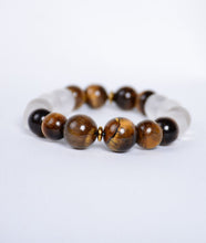 Load image into Gallery viewer, 2-Faced Tiger/Onyx White Bracelet