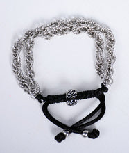 Load image into Gallery viewer, Chain Cuff Rope Tassle Silver Bracelet